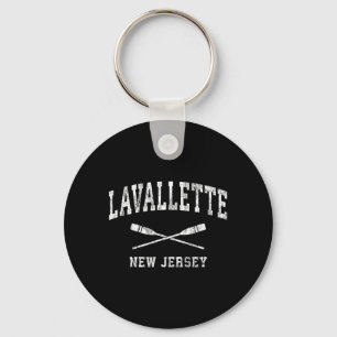 Lavallette New Jersey Vintage Nautical Paddles Keychain