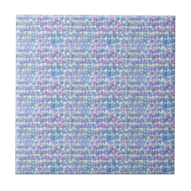 Lavande, bleu, carreau de céramique 2 de mosaïque (Devant)