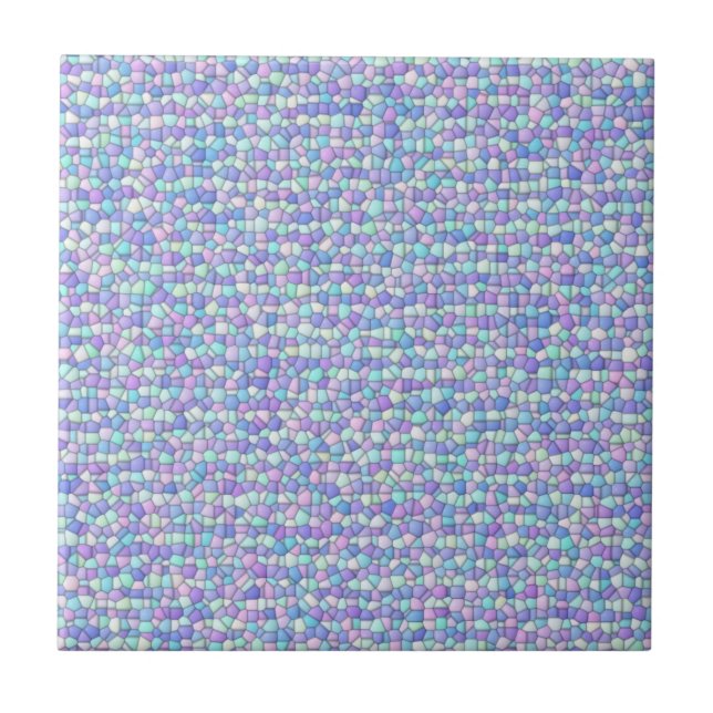 Lavande, bleu, carreau de céramique de mosaïque en (Devant)