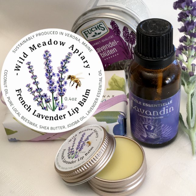 Lavande de Étiquette de conteneur de la lèvre de c (Créateur téléchargé)