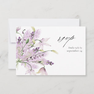 Lavande de fleurs violettes w Repas Carte RSVP 2