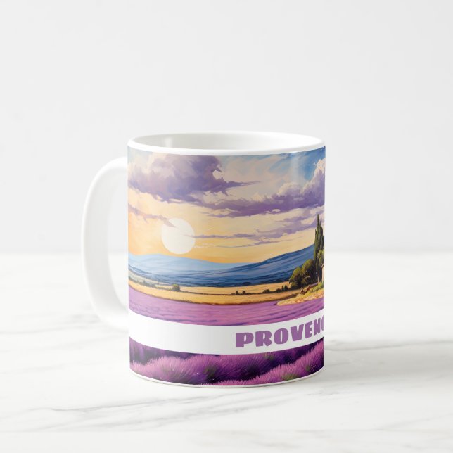 Lavande en Provence voyage mug (Devant gauche)