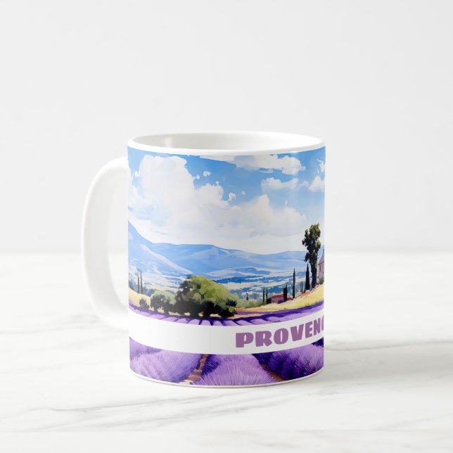 Lavande en Provence voyage mug (Devant gauche)