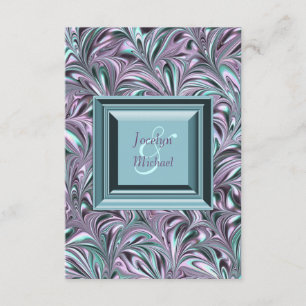 Lavande et mariage bleu Turquoise RSVP