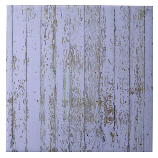 Lavande Faux Bois Texture Grande Carreaux Carrés (Devant)
