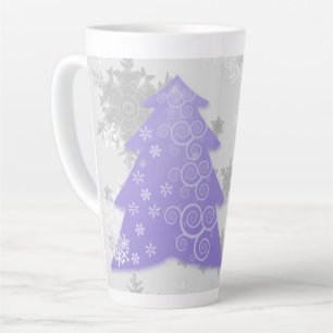 Lavande Festive Arbre de Noël Latte Mug