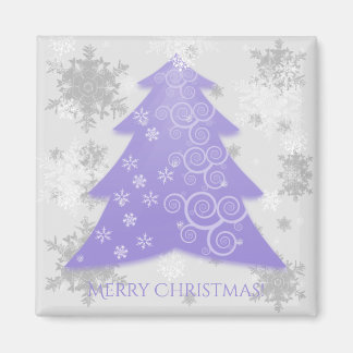 Lavande Festive Arbre de Noël Magnet