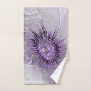Lavande Fleur Dream Moderne Abstrait Fractal Art