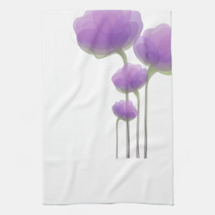 Lavande Fleurs Abstraites Serviette de cuisine