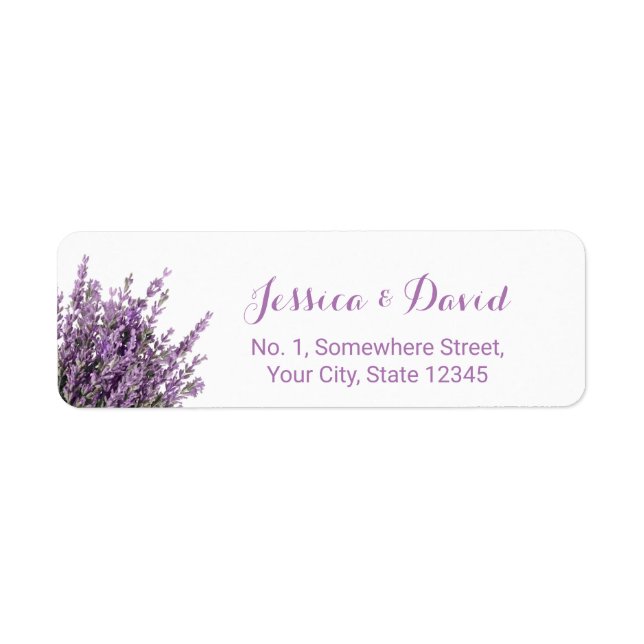 Lavande Floral Élégant Mariage violet (Devant)