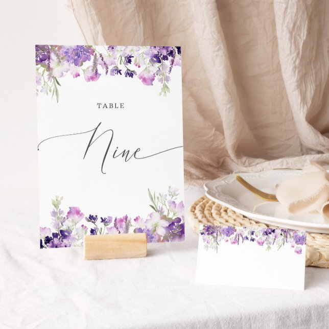 Lavande florale Neuf Numéro de table (Créateur téléchargé)