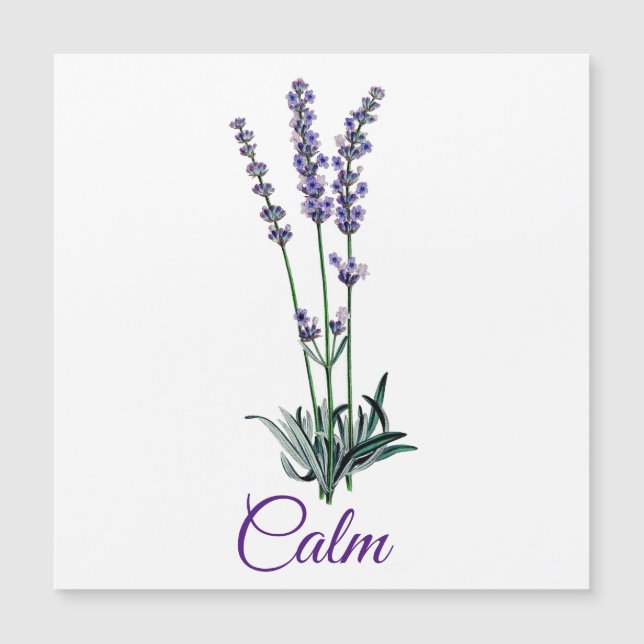 Lavande Flower Calm Inspiration Carte magnétique (Devant)