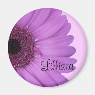 Lavande Gerbera Daisy Magnet rond