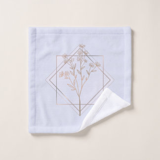 Lavande gris avec design floral doré