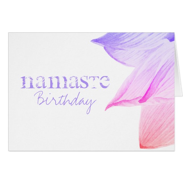 *~* Lavande rose Anniversaire Lotus Namaste (Devant horizontal)