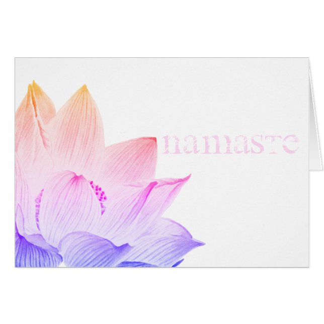 *~* Lavande rose Bleu Lotus Namaste (Devant horizontal)