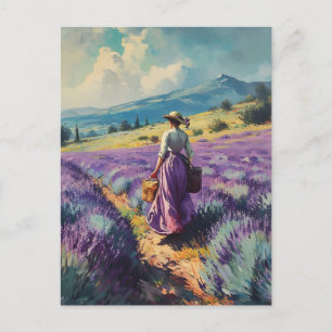 Lavande Serenity : Carte postale Provence Vintage