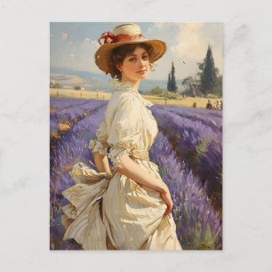 Lavande Serenity : Carte postale Provence Vintage