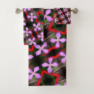 Lavande simple Clematis Fleur Abstrait Motif