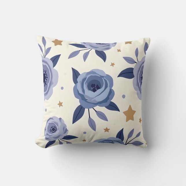 Lavande souple et oreiller à jet bleu (Recto)