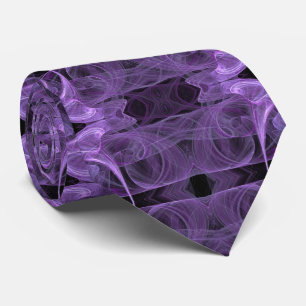 Lavande violette et cravate Abstraite noire