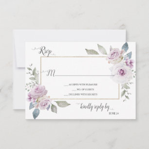 Lavande violette molle Roses or RSVP