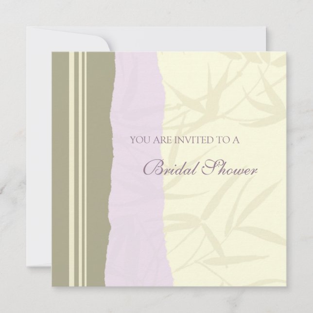 Lavander Cream Bridal Shower Invitation Cards (Front)