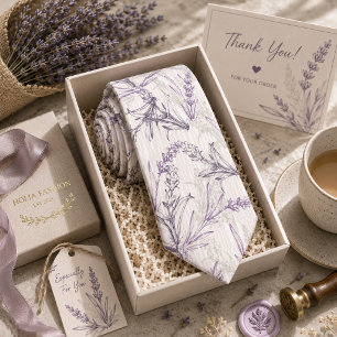Lavander Floral Tie