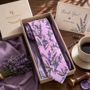 Lavander Floral Tie