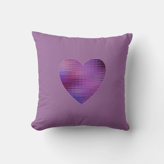 Lavander Glass Heart Pillow (Front)
