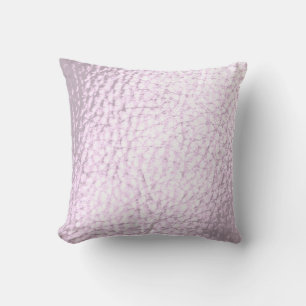 Lavander Pearl Faux Leather Design Throw Pillow