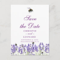 Lavander Purple Simple Save The Date