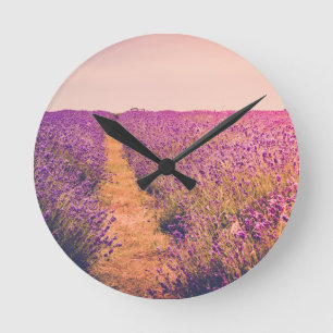 Lavander Round Clock