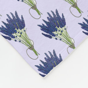 Lavandula Lavender Bunch Herb Purple Flower Garden Fleece Blanket