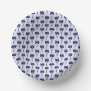 Lavandula Lavender Bunch Herb Purple Flower Garden Paper Plate