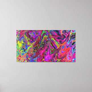 Lave de couleurs toile étirée Impression