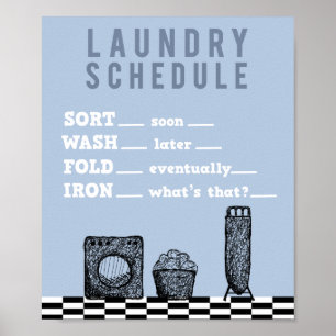 Lave-linge Lave-linge Plier à sec Poster du ménage
