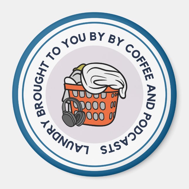 Lave-linge par Podcasts Car Magnet Blue (Devant)