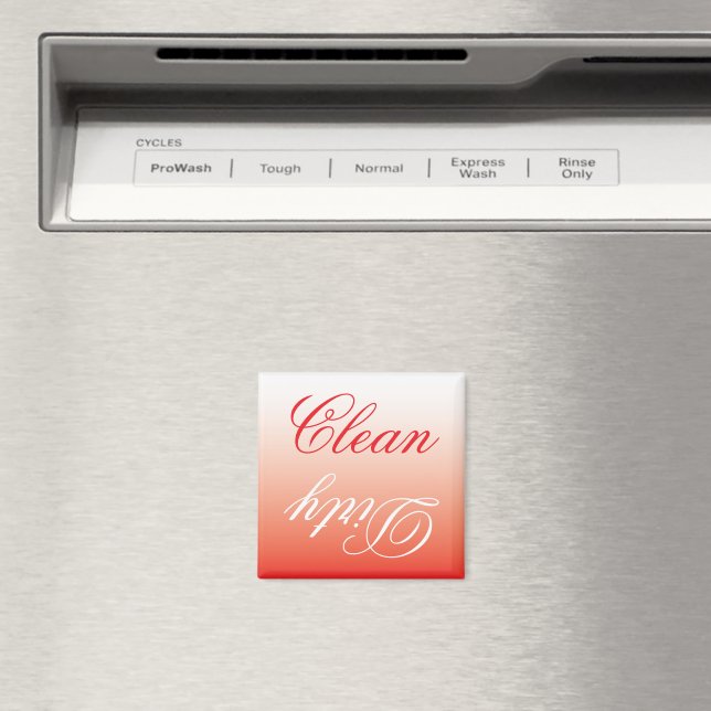 Lave-vaisselle Cherry Red Ombre Magnet propre/sale (In Situ (Lave-vaisselle))