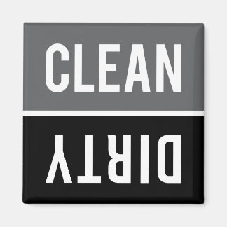 Lave-vaisselle Magnet CLEAN | DIRTY - gris et noir