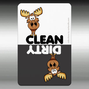 Lave-vaisselle mignonne Moose Magnet