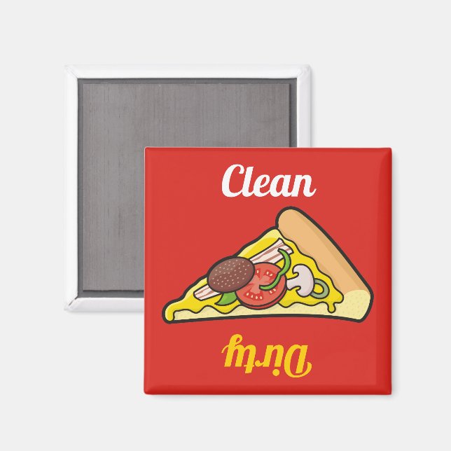 Lave-vaisselle Pizza Slice Magnet (Recto/Verso)