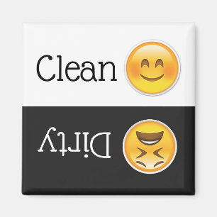 Lave-vaisselle propre/sale aimant Emoji