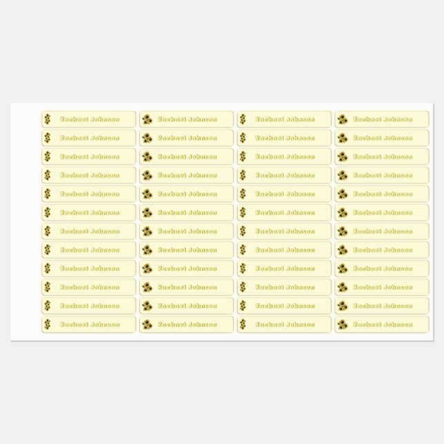 Lave-vaisselle Rustique Tournesols Étiquettes en s (Feuille)