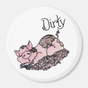 Lave-vaisselle sale Piggie Magnet