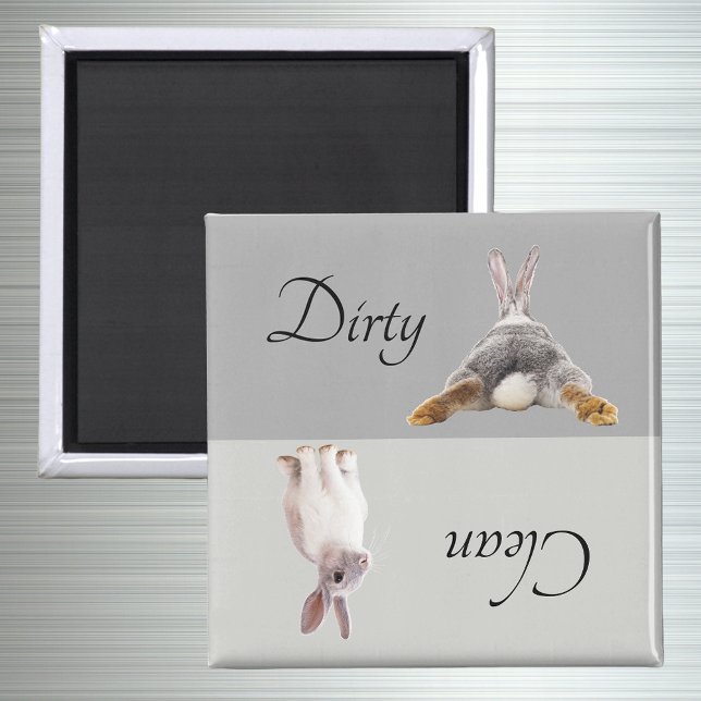 Lave-vaisselle sale propre Magnet Bunny Rabbit Que (Créateur téléchargé)