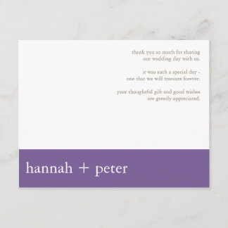 Lavendar Banner :: Thank You Card