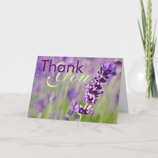 Lavendar • Carte de remerciements (Devant)
