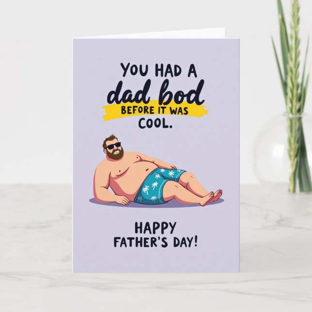 Lavendar Fathers Day Smile Card (Front)
