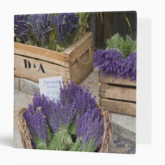 Lavendar for sale, Provence, France Binder (Front/Inside)
